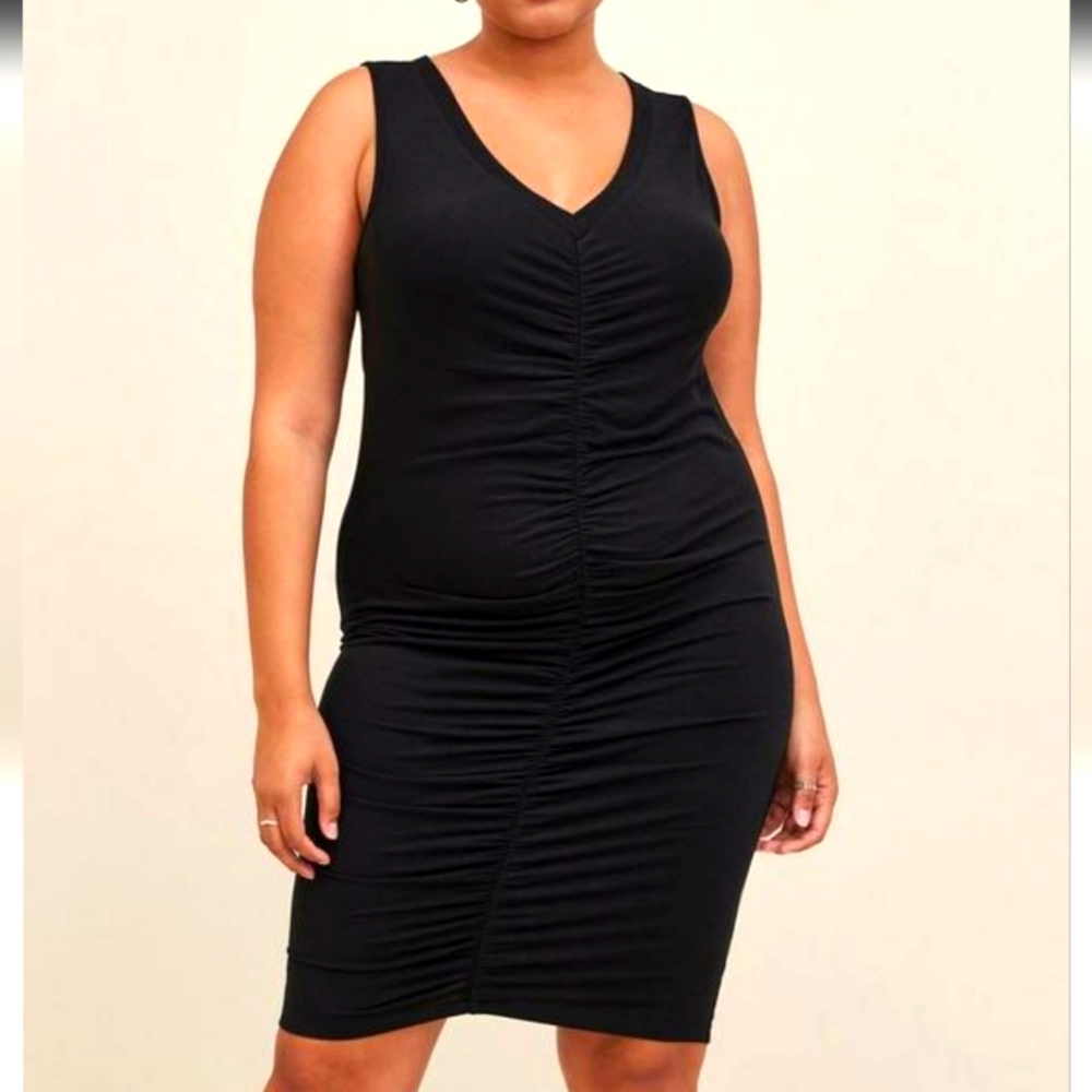 Mini Jersey Ruched Bodycon Dress